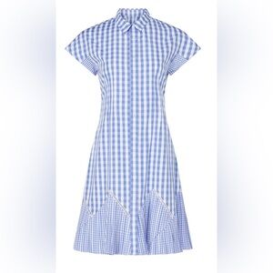 Thakoon Blue Gingham Cotton Mini Dress x RTR Size 4